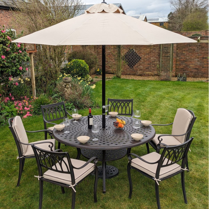 6 Seater Cast Aluminium Garden Furniture Sets